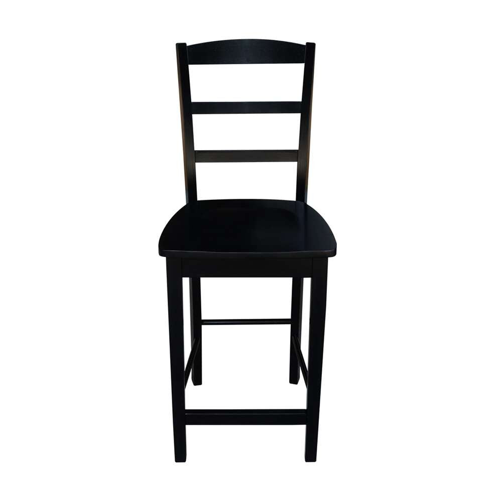 International Concepts - Madrid Counter Height Stool - 24inSH in Black Finish - S46-402 veiw 5