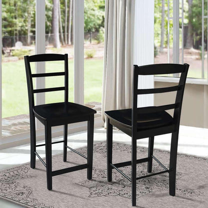 International Concepts - Madrid Counter Height Stool - 24inSH in Black Finish - S46-402 veiw 6