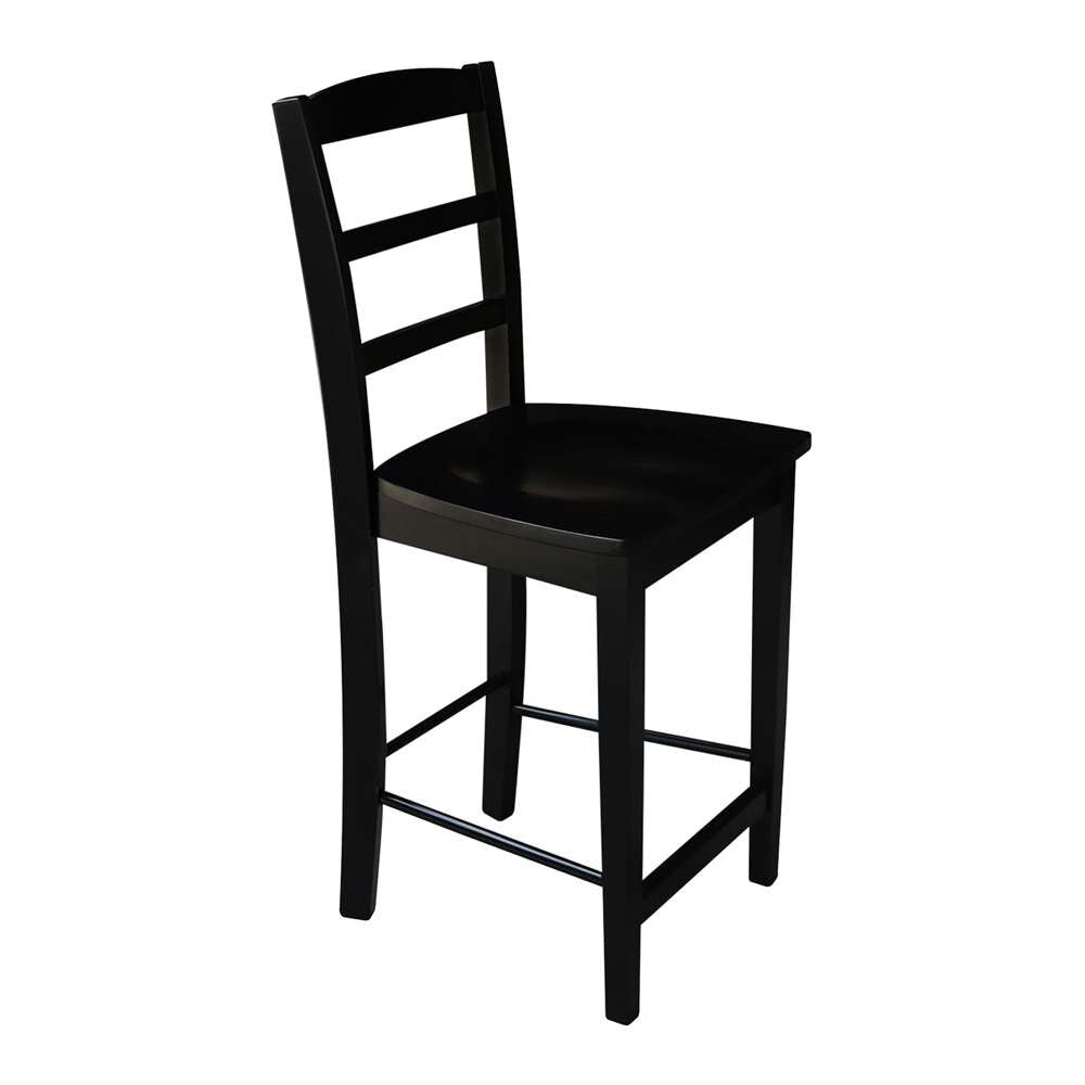 International Concepts - Madrid Counter Height Stool - 24inSH in Black Finish - S46-402 veiw 7