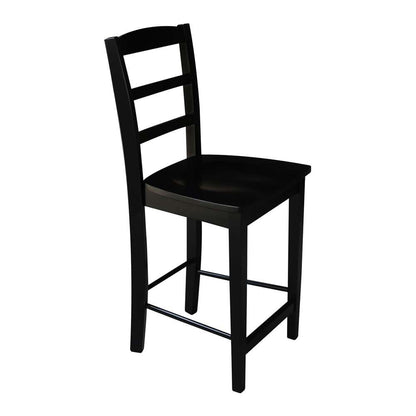 International Concepts - Madrid Counter Height Stool - 24inSH in Black Finish - S46-402 veiw 7
