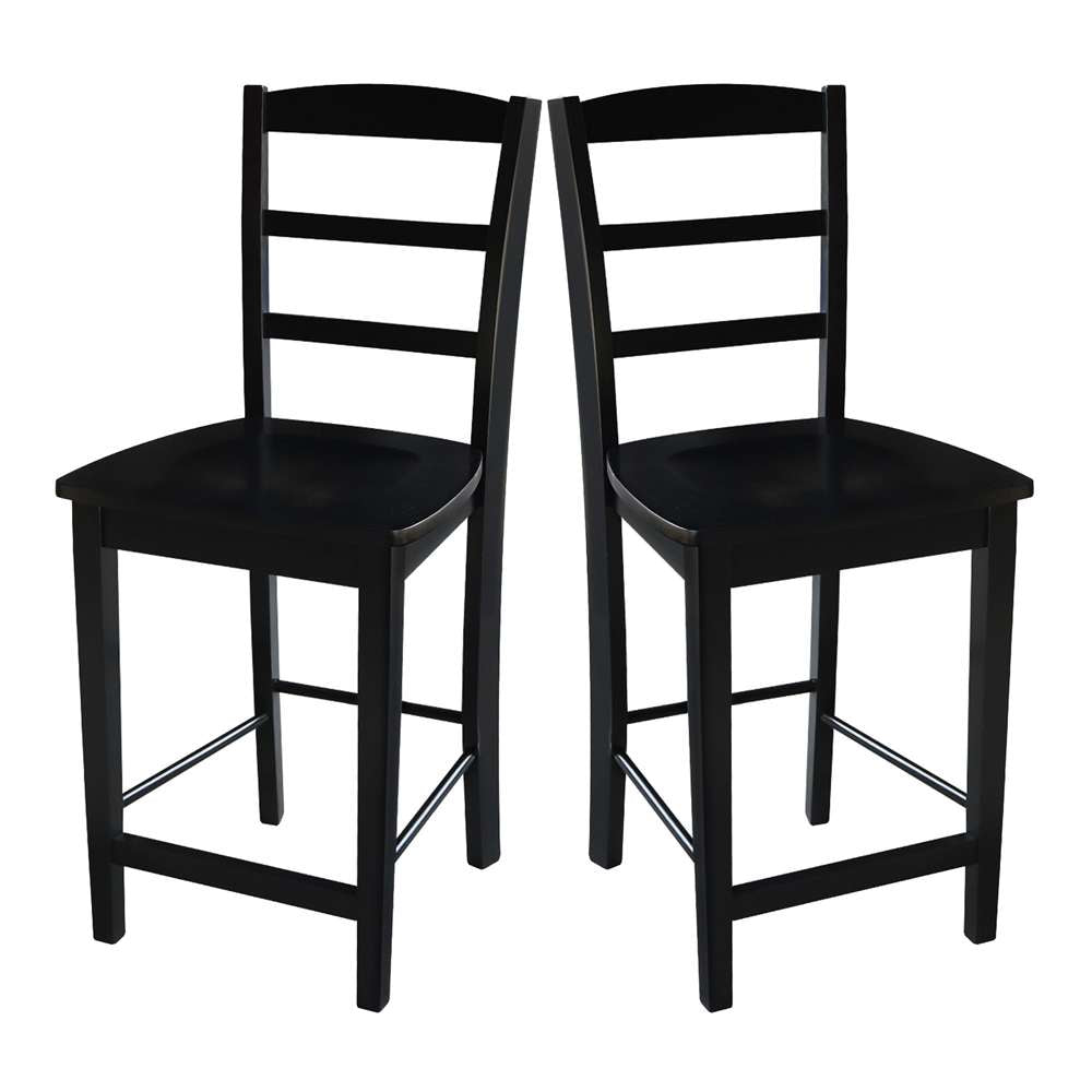 International Concepts - Madrid Counter Height Stool - 24inSH in Black Finish - S46-402 veiw 8