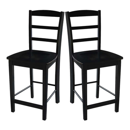 International Concepts - Madrid Counter Height Stool - 24inSH in Black Finish - S46-402 veiw 8