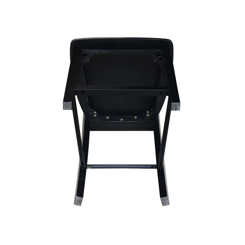 International Concepts - Madrid Counter Height Stool - 24inSH in Black Finish - S46-402 veiw 9