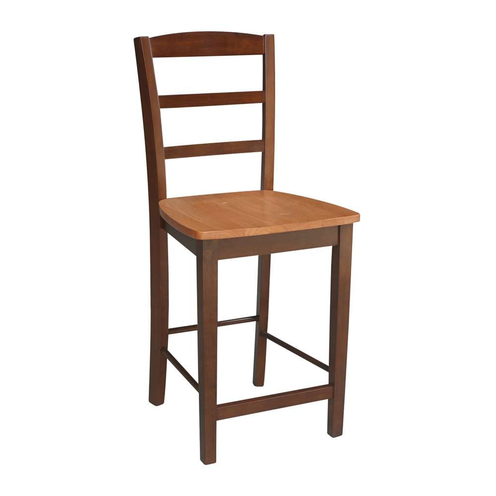 International Concepts - Madrid Counter Height Stool - 24inSH in Cinnemon/Espresso Finish - S58-402 veiw 4