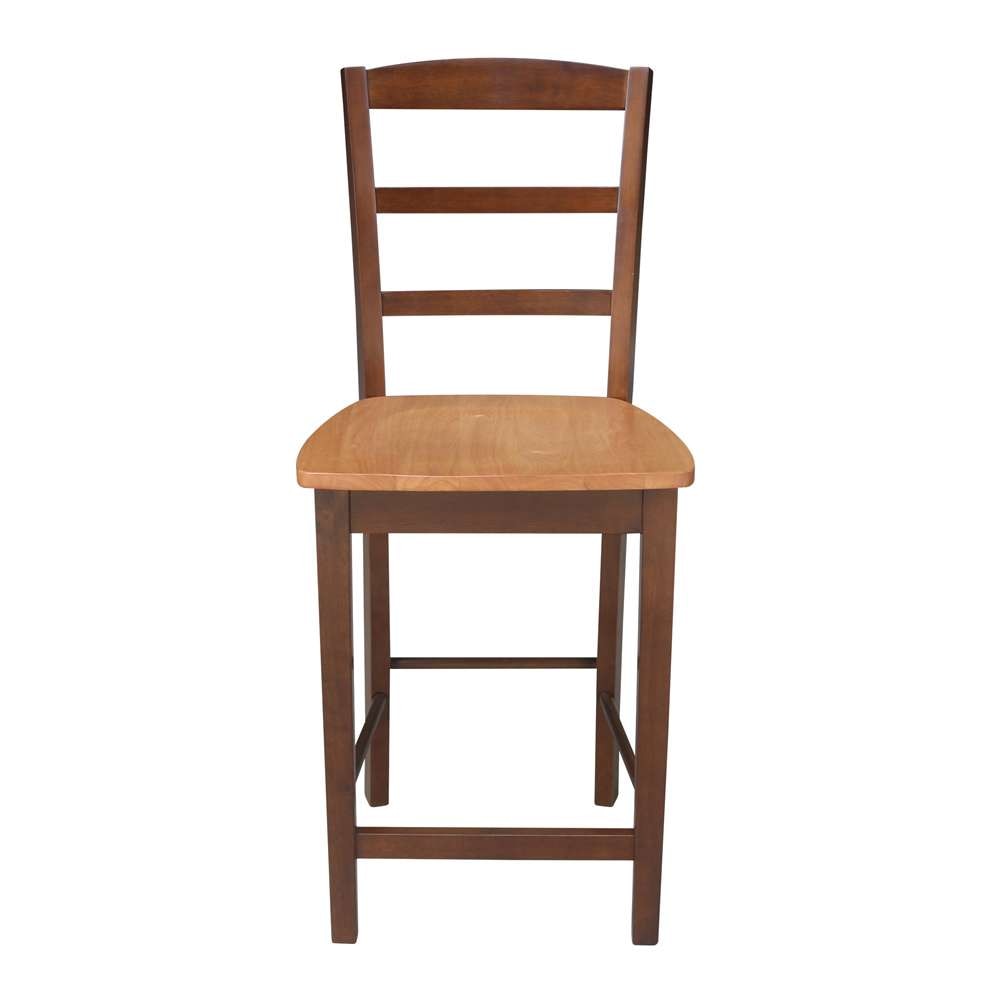 International Concepts - Madrid Counter Height Stool - 24inSH in Cinnemon/Espresso Finish - S58-402 veiw 6