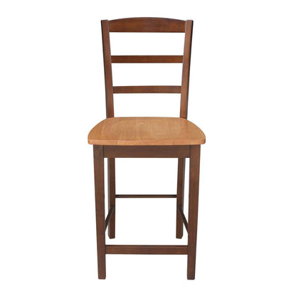 International Concepts - Madrid Counter Height Stool - 24inSH in Cinnemon/Espresso Finish - S58-402 veiw 6