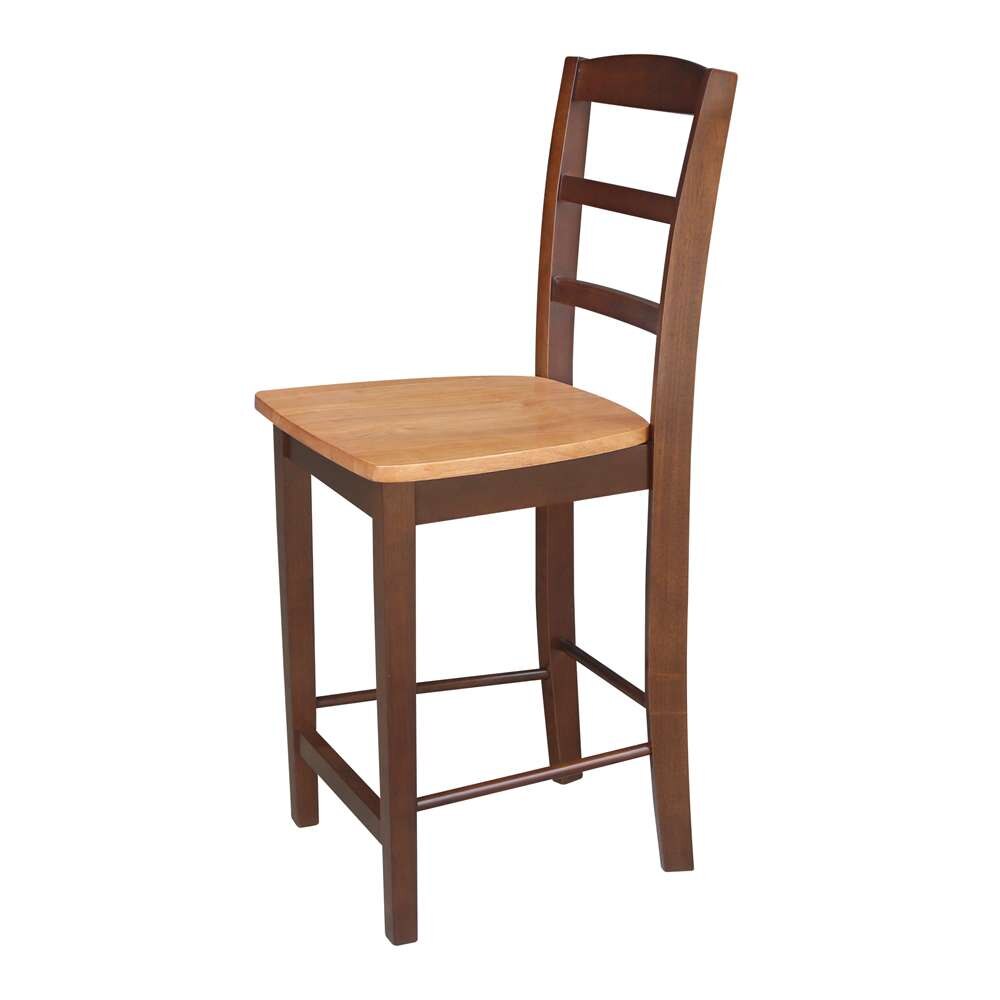 International Concepts - Madrid Counter Height Stool - 24inSH in Cinnemon/Espresso Finish - S58-402 veiw 8