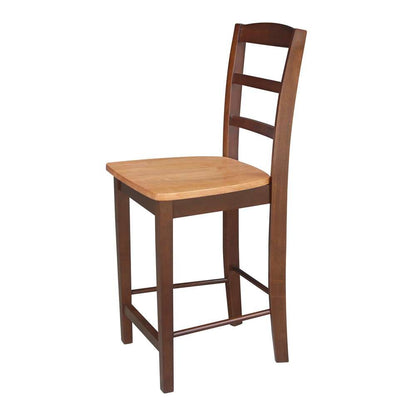 International Concepts - Madrid Counter Height Stool - 24inSH in Cinnemon/Espresso Finish - S58-402 veiw 8