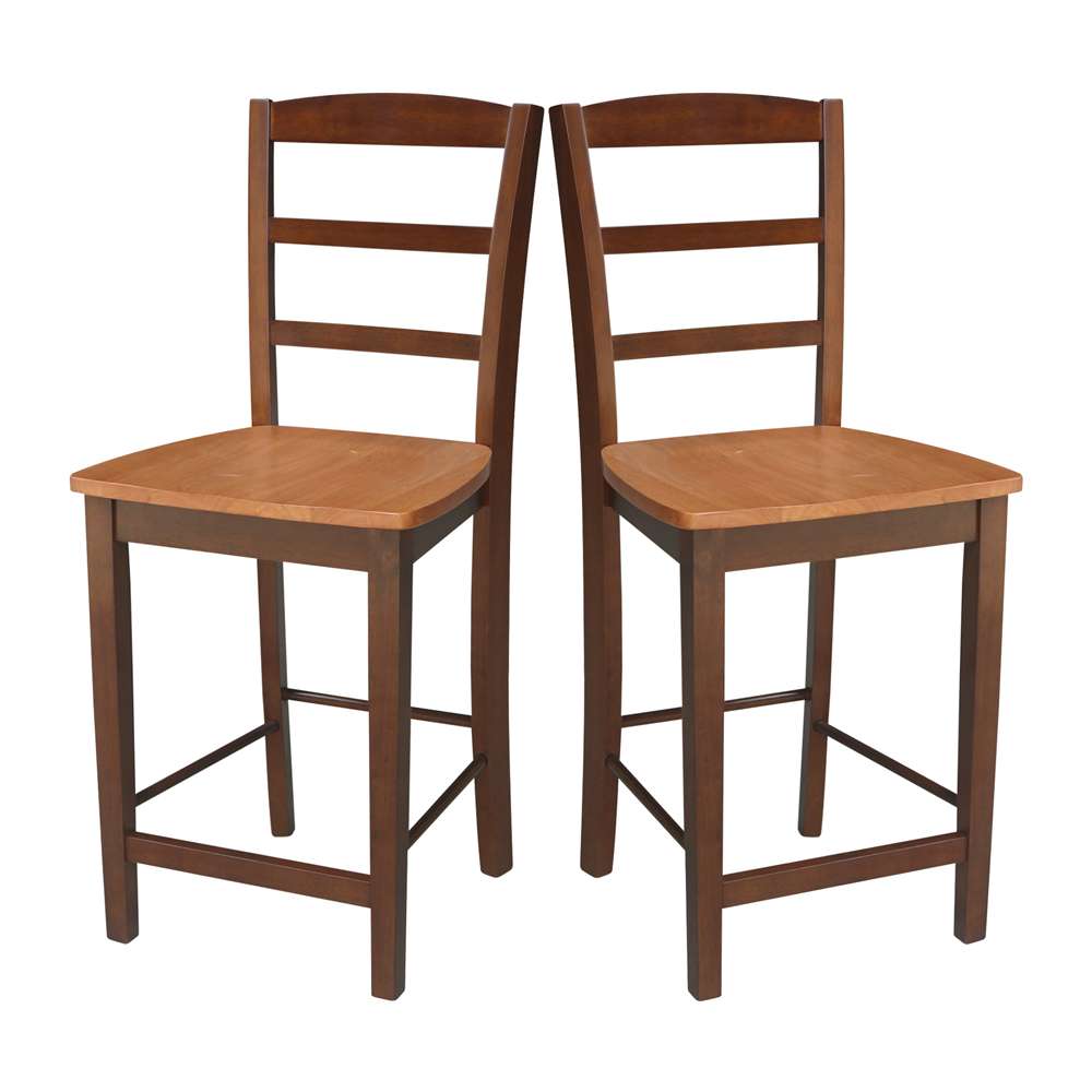 International Concepts - Madrid Counter Height Stool - 24inSH in Cinnemon/Espresso Finish - S58-402 veiw 9
