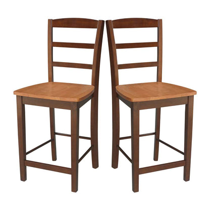 International Concepts - Madrid Counter Height Stool - 24inSH in Cinnemon/Espresso Finish - S58-402 veiw 9