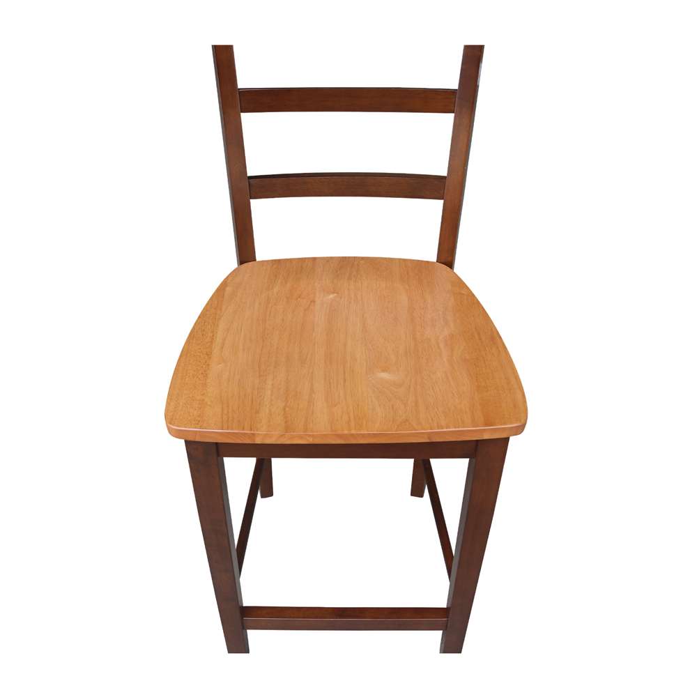 International Concepts - Madrid Counter Height Stool - 24inSH in Cinnemon/Espresso Finish - S58-402 veiw 11