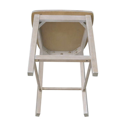 International Concepts - Madrid Counter Height Stool - 24inSH in Washed Gray Taupe Finish - S09-402 veiw 10