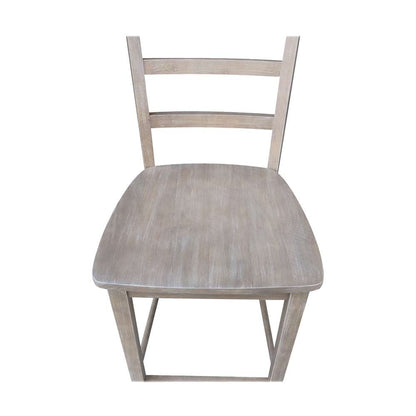 International Concepts - Madrid Counter Height Stool - 24inSH in Washed Gray Taupe Finish - S09-402 veiw 11