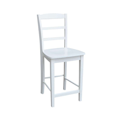 International Concepts - Madrid Counter Height Stool - 24inSH in White Finish - S08-402 veiw 4
