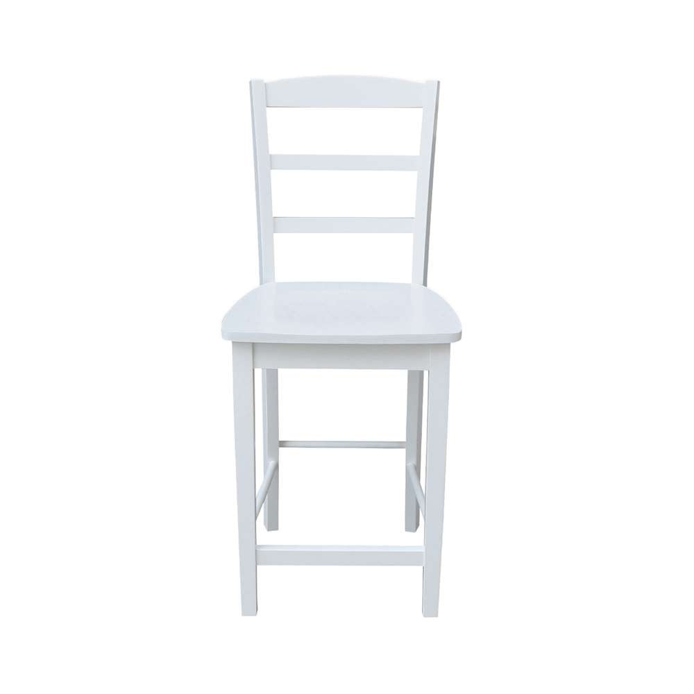 International Concepts - Madrid Counter Height Stool - 24inSH in White Finish - S08-402 veiw 6