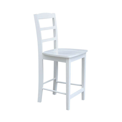 International Concepts - Madrid Counter Height Stool - 24inSH in White Finish - S08-402 veiw 8