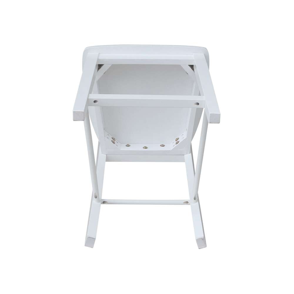 International Concepts - Madrid Counter Height Stool - 24inSH in White Finish - S08-402 veiw 10