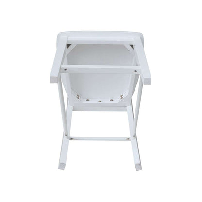 International Concepts - Madrid Counter Height Stool - 24inSH in White Finish - S08-402 veiw 10