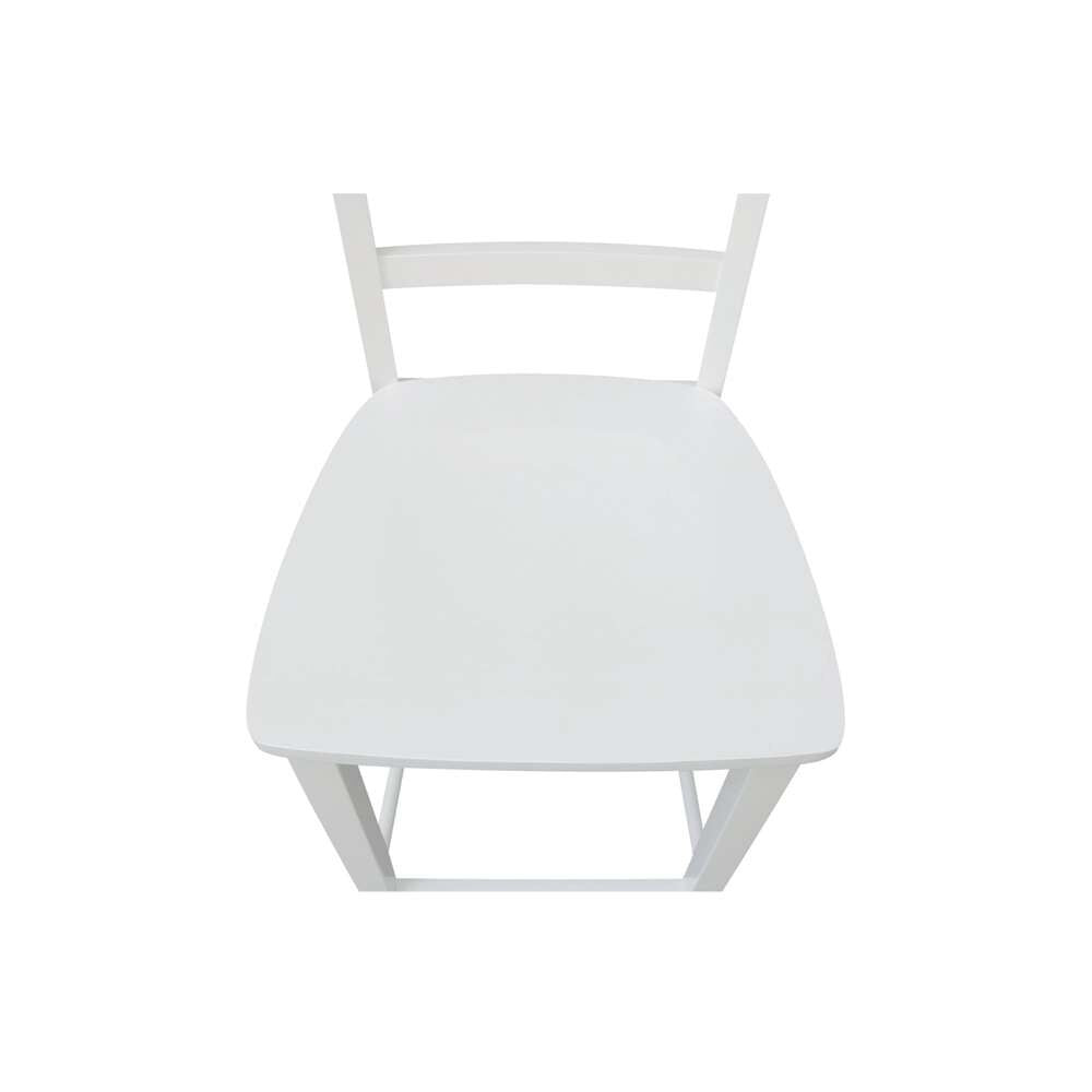 International Concepts - Madrid Counter Height Stool - 24inSH in White Finish - S08-402 veiw 11