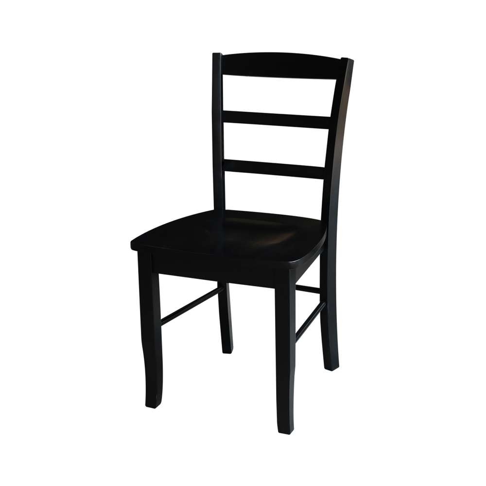 International Concepts - Madrid Ladderback Chair in Black Finish (Set of 2) - C46-2P veiw 1