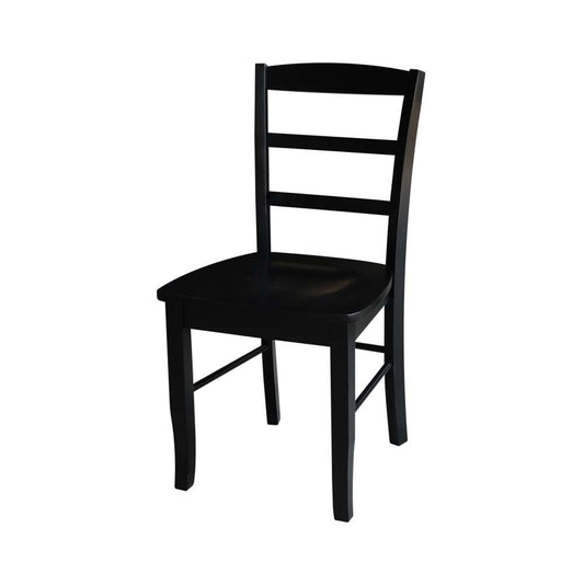 International Concepts - Madrid Ladderback Chair in Black Finish (Set of 2) - C46-2P veiw 1
