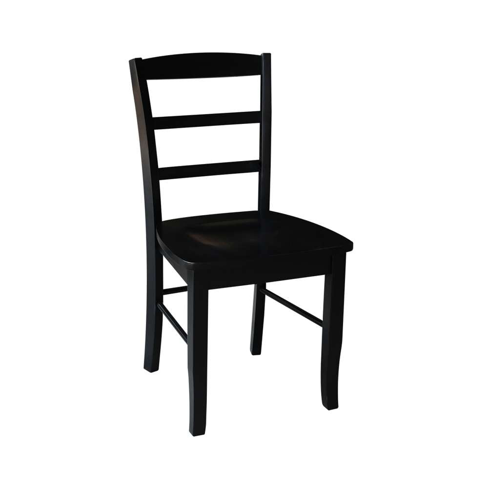 International Concepts - Madrid Ladderback Chair in Black Finish (Set of 2) - C46-2P veiw 2