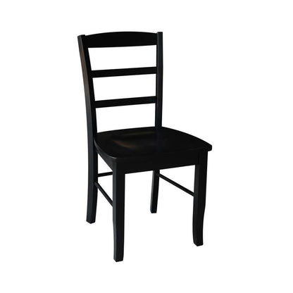 International Concepts - Madrid Ladderback Chair in Black Finish (Set of 2) - C46-2P veiw 2