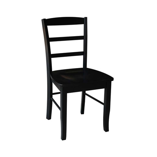 International Concepts - Madrid Ladderback Chair in Black Finish (Set of 2) - C46-2P veiw 2