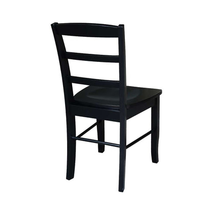 International Concepts - Madrid Ladderback Chair in Black Finish (Set of 2) - C46-2P veiw 3