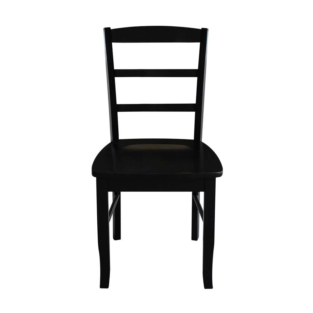 International Concepts - Madrid Ladderback Chair in Black Finish (Set of 2) - C46-2P veiw 5