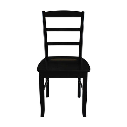 International Concepts - Madrid Ladderback Chair in Black Finish (Set of 2) - C46-2P veiw 5