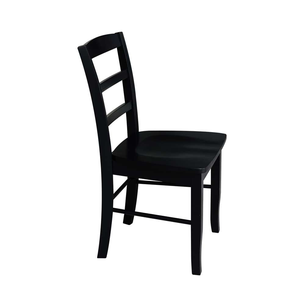 International Concepts - Madrid Ladderback Chair in Black Finish (Set of 2) - C46-2P veiw 7