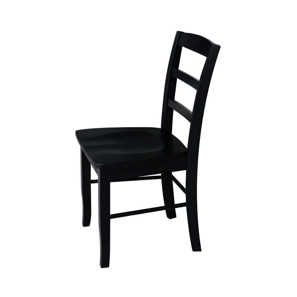 International Concepts - Madrid Ladderback Chair in Black Finish (Set of 2) - C46-2P veiw 8