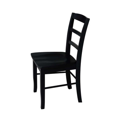 International Concepts - Madrid Ladderback Chair in Black Finish (Set of 2) - C46-2P veiw 8