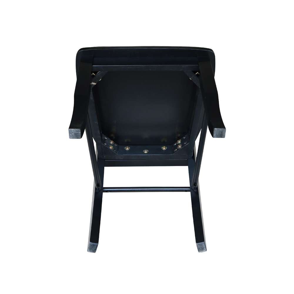 International Concepts - Madrid Ladderback Chair in Black Finish (Set of 2) - C46-2P veiw 9