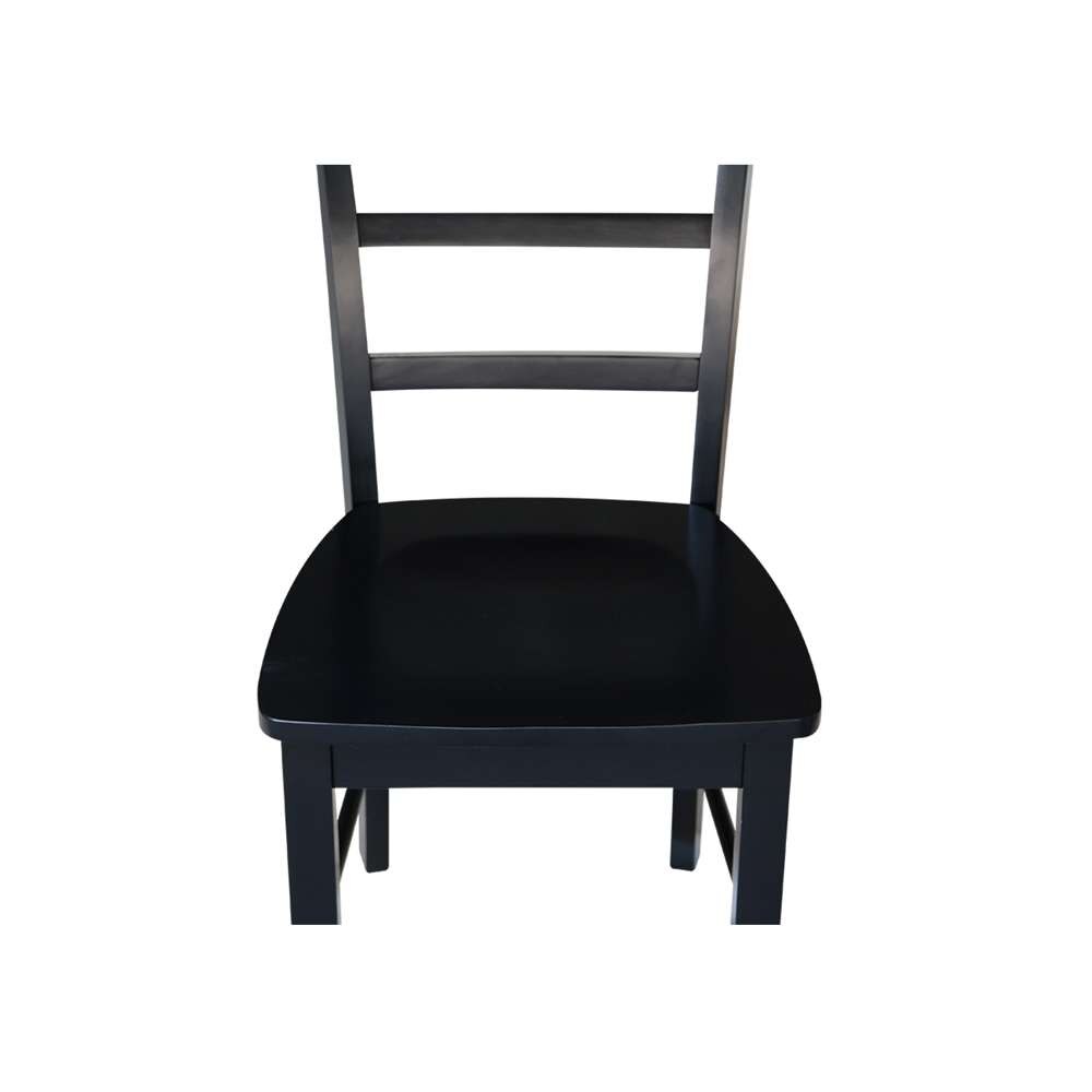 International Concepts - Madrid Ladderback Chair in Black Finish (Set of 2) - C46-2P veiw 10
