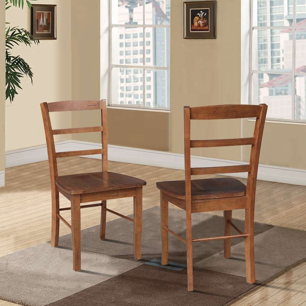 International Concepts - Madrid Ladderback Chair in Distressed Oak Finish (Set of 2) - C42-2P veiw 7