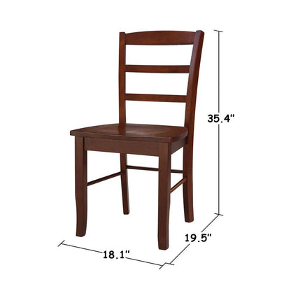 International Concepts - Madrid Ladderback Chair in Espresso Finish (Set of 2) - C581-2P veiw 3