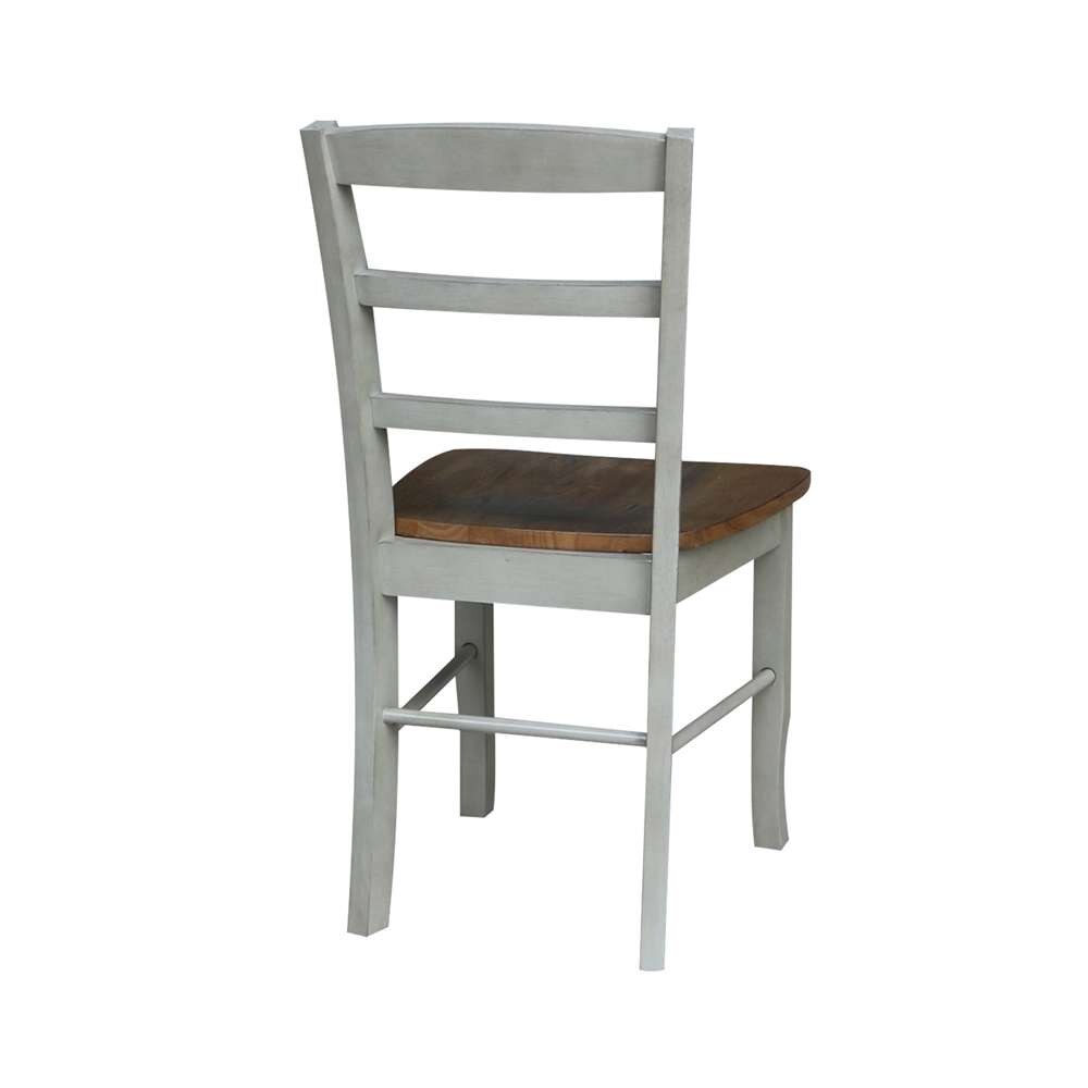 International Concepts - Madrid Ladderback Chair in Hickory/Stone Finish (Set of 2) - C41-2P veiw 2