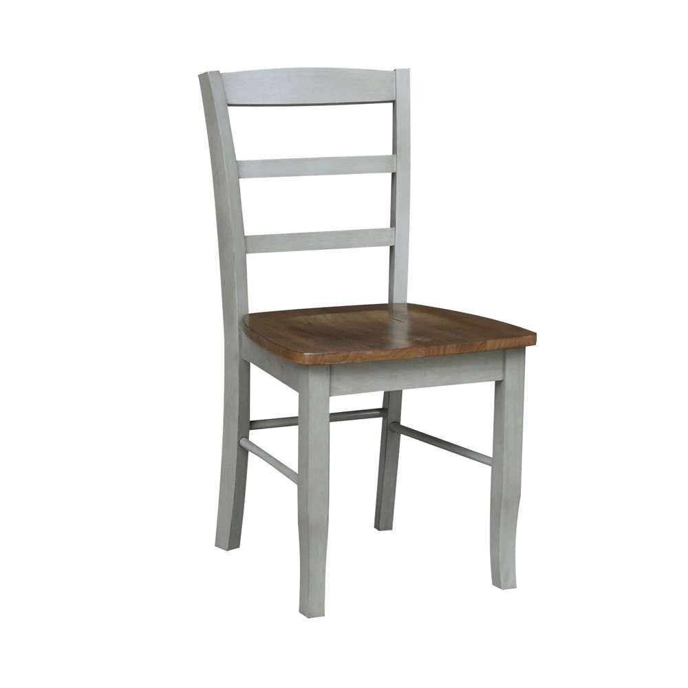 International Concepts - Madrid Ladderback Chair in Hickory/Stone Finish (Set of 2) - C41-2P veiw 4