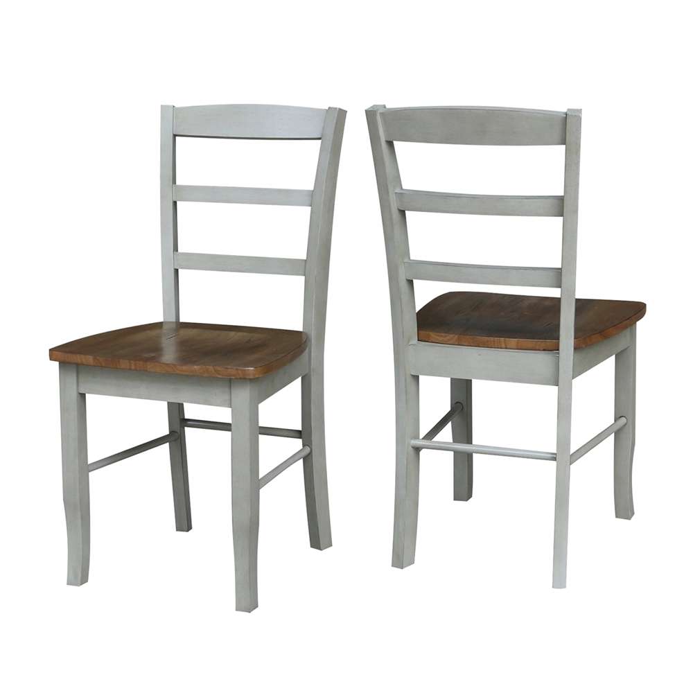 International Concepts - Madrid Ladderback Chair in Hickory/Stone Finish (Set of 2) - C41-2P veiw 5