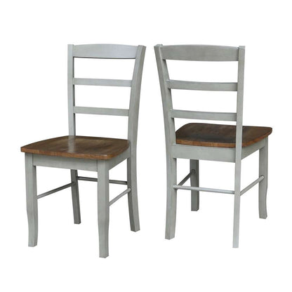 International Concepts - Madrid Ladderback Chair in Hickory/Stone Finish (Set of 2) - C41-2P veiw 5