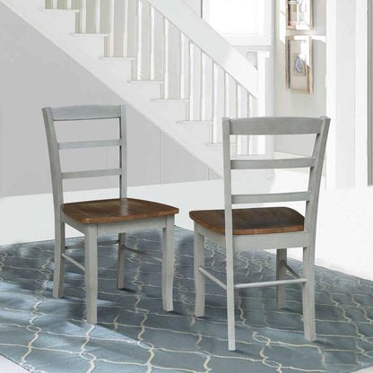 International Concepts - Madrid Ladderback Chair in Hickory/Stone Finish (Set of 2) - C41-2P veiw 7