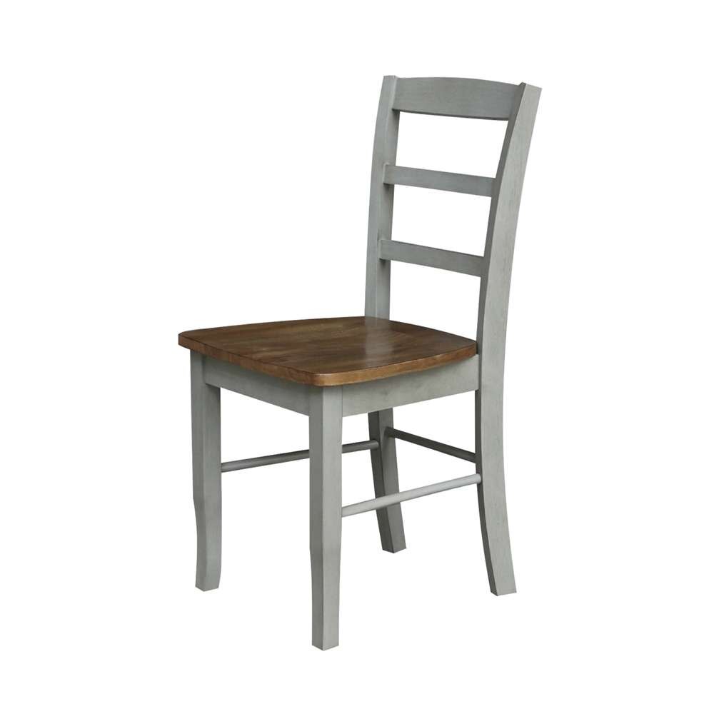 International Concepts - Madrid Ladderback Chair in Hickory/Stone Finish (Set of 2) - C41-2P veiw 8