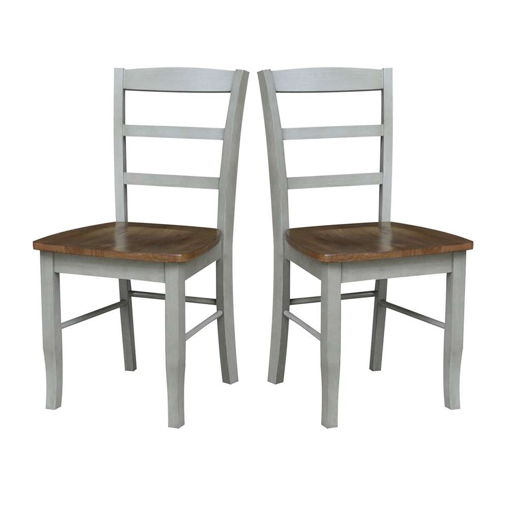 International Concepts - Madrid Ladderback Chair in Hickory/Stone Finish (Set of 2) - C41-2P veiw 9
