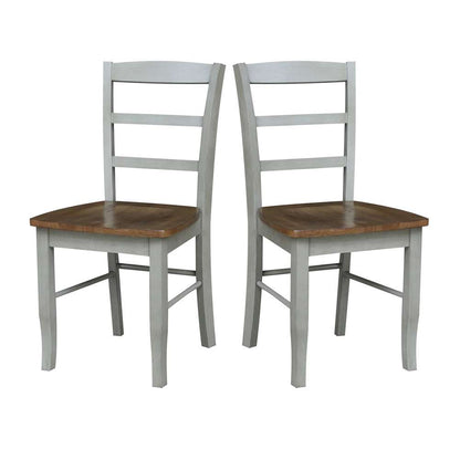 International Concepts - Madrid Ladderback Chair in Hickory/Stone Finish (Set of 2) - C41-2P veiw 9