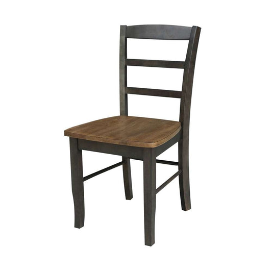 International Concepts - Madrid Ladderback Chair in Hickory/Washed Coal Finish (Set of 2) - C45-2P veiw 1