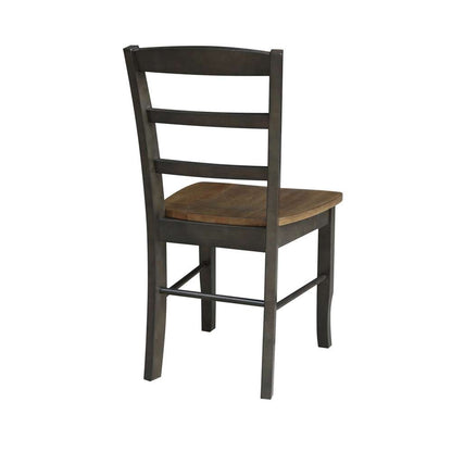 International Concepts - Madrid Ladderback Chair in Hickory/Washed Coal Finish (Set of 2) - C45-2P veiw 2