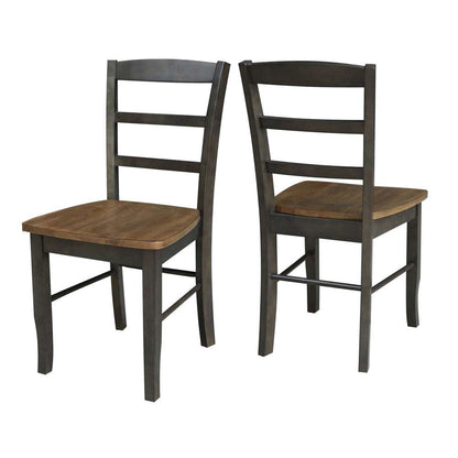 International Concepts - Madrid Ladderback Chair in Hickory/Washed Coal Finish (Set of 2) - C45-2P veiw 5