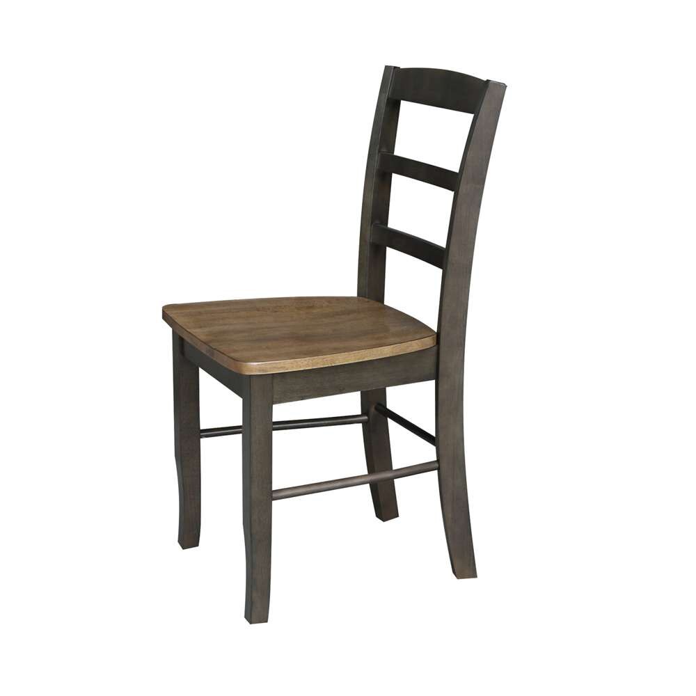 International Concepts - Madrid Ladderback Chair in Hickory/Washed Coal Finish (Set of 2) - C45-2P veiw 7
